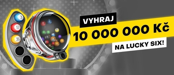 Vyhrajte až 10 milionů korun ve Fortuna loterii Lucky Six.