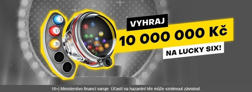 Vyhrajte až 10 milionů korun ve Fortuna loterii Lucky Six.