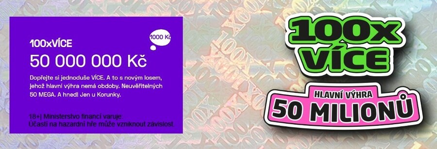 Los 100x Více od Korunky za 1.000 Kč