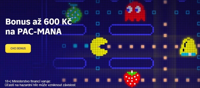 Sazka má pro své hráče bonus 600 Kč na losy PAC-MAN