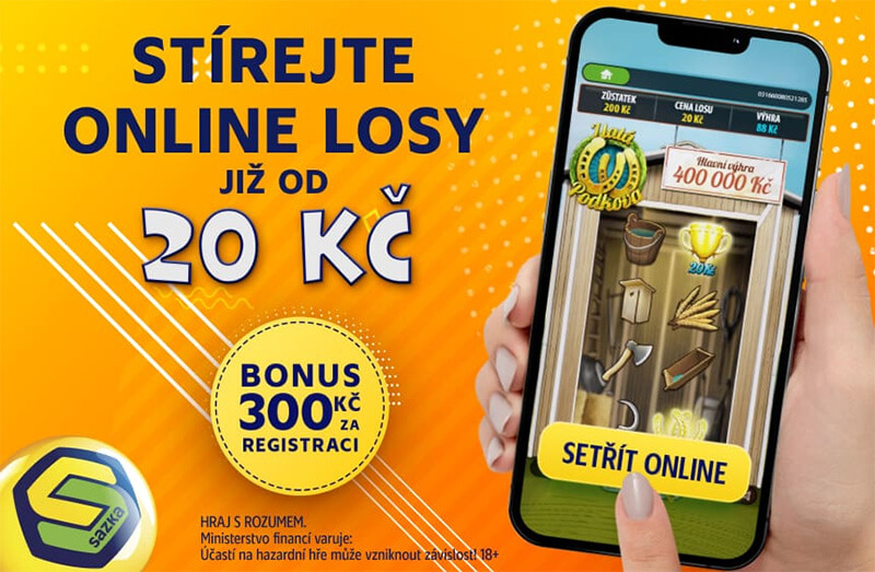 Stírejte u Sazky online losy již od 20 Kč