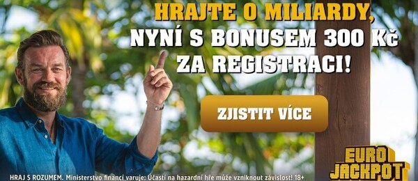 Vsaďte si u Sazky Eurojackpot online a získejte bonus 300 Kč